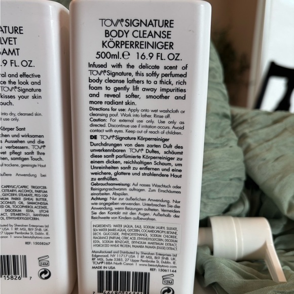TOVA Beverly Hills Signature Body Velvet & Body Cleanse Duo • 500ml Each • NWB - Picture 4 of 7